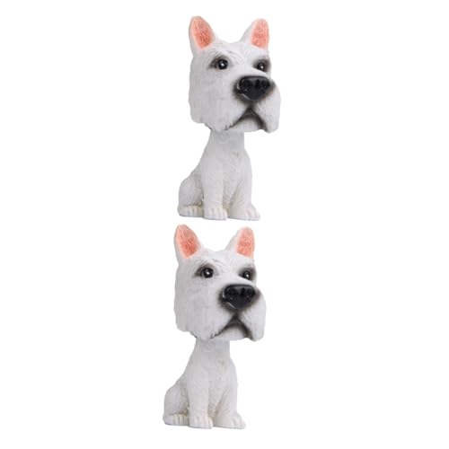 BESTonZON 2St Autoschmuck Autozubehör für Hunde kopfschüttelnde hundefigur Spielzeug für Haustiere Mini-Kopf-Spielzeug nickende Hundeverzierung Welpe kuschelhund sitzpouf Cartoon-Ornamente von BESTonZON