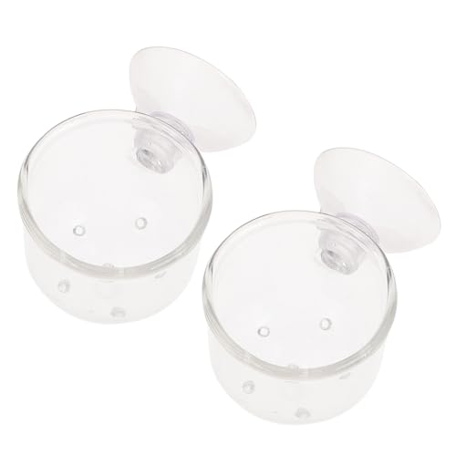 BESTonZON 2Stücke Fischtank Lebensmittelspender Form Aquarium Futterhalter mit Saugnapf Transparentes Design und Tragbar für Fischtankversorgung BESTonZON 2Stücke Fischtank Lebensmittelspender Form Aquarium Futterhalter mit Saugnapf Transparentes Design und Tragbar für Fischtankversorgung von BESTonZON