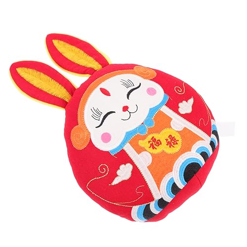 BESTonZON 2st Kaninchen Plüschtier Tierpuppenspielzeug Tischdekoration Plüschfigur Spielzeug Chinesisches Neujahr Stofftier Tierspielzeug Spielzeuge Pp Baumwolle Kind Hase Neujahrsvorräte von BESTonZON