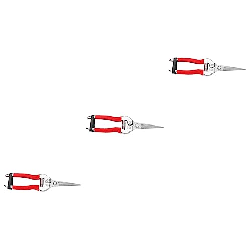 BESTonZON 3st Gartenschere Obstbaumschere Gartenwerkzeuge Buschschere Blumen Pflanzen Multifunktionsschere Mehrzweckwerkzeug Astschere Handschere Blumenschere Handbuch Rostfreier Stahl von BESTonZON