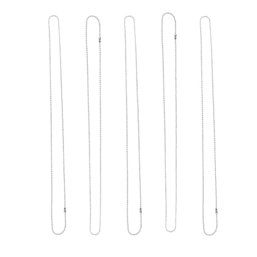 BESTonZON 5Stücke Teiliges Set Silberne Pet Ball Halskette für Hunde Allergiefreie Haustierkette mit Kugelanhängern für Personalisierte Haustieranhänger oder Bastelprojekte BESTonZON 5Stücke Teiliges Set Silberne Pet Ball Halskette für Hunde Allergiefreie Haustierkette mit Kugelanhängern für Personalisierte Haustieranhänger oder Bastelprojekte von BESTonZON