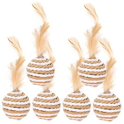 BESTonZON 6 Stück Teiliges Kitten mit Federball Interaktives Katzenspielzeug Treten Beißen und Jagen Fördert und Fitness für Kleine Katzen und Kätzchen Farben Zufällig Zufällige Farbe BESTonZON 6 Stück Teiliges Kitten mit Federball Interaktives Katzenspielzeug Treten Beißen und Jagen Fördert und Fitness für Kleine Katzen und Kätzchen Farben Zufällig Zufällige Farbe von BESTonZON