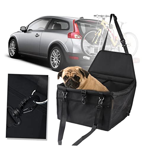 BESTonZON Atmungsaktiver Wasserdichter Pet Car Bed Autositz mit Verstärkten Stützstangen Verstellbarem und Fronttasche Sicherer Komfortabler Hundesitz für Mittlere Haustiere BESTonZON Atmungsaktiver Wasserdichter Pet Car Bed Autositz mit Verstärkten Stützstangen Verstellbarem und Fronttasche Sicherer Komfortabler Hundesitz für Mittlere Haustiere von BESTonZON