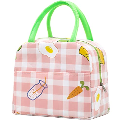 BESTonZON Bento-Tasche Isolierte Snacktasche Picknicktasche Mittagessen Thermal- Isolierte Lunchbox Isolierte Mittagstasche Süße Lunchtasche Picknickkörbe Tragbar Vlies Geschirrkorb Kind von BESTonZON