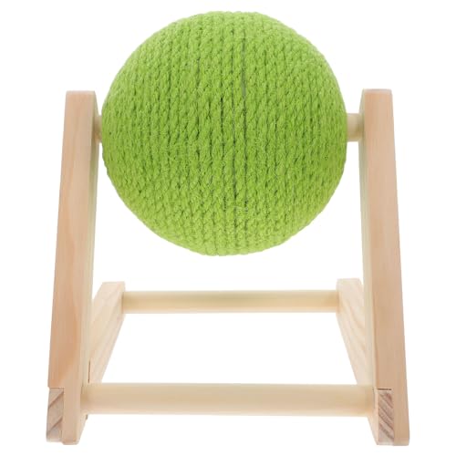 BESTonZON Großer Interaktiver Natürlicher Kratzball mit Holzständer für Indoor Tierbewegung und Lustiges Spiel Kratzbrett für Katzen und Kleintiere BESTonZON Großer Interaktiver Natürlicher Kratzball mit Holzständer für Indoor Tierbewegung und Lustiges Spiel Kratzbrett für Katzen und Kleintiere von BESTonZON