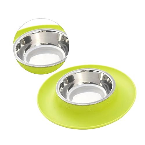 BESTonZON Haustier Mit Rutschfester Silikonmatte Futterbehälter Für Katzen S Grün Spill Reinigen Für Haustiere BESTonZON Haustier Mit Rutschfester Silikonmatte Futterbehälter Für Katzen S Grün Spill Reinigen Für Haustiere von BESTonZON