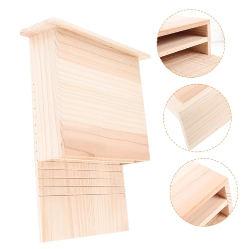 BESTonZON Holz Fledermaushaus für Garten Wetterfestes Bat Shelter für Außenbereich Installieren Lebensraum für Fledermäuse Haustierhaus für Hinterhof BESTonZON Holz Fledermaushaus für Garten Wetterfestes Bat Shelter für Außenbereich Installieren Lebensraum für Fledermäuse Haustierhaus für Hinterhof von BESTonZON