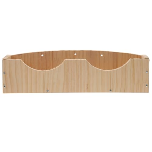 BESTonZON Holz Futterspender für Kleintiere Futterrinne für Kaninchen Meerschweinchen und Chinchillas Hält Heu und Trockenfutter Sauber und Frisch für Haustierkäfige BESTonZON Holz Futterspender für Kleintiere Futterrinne für Kaninchen Meerschweinchen und Chinchillas Hält Heu und Trockenfutter Sauber und Frisch für Haustierkäfige von BESTonZON