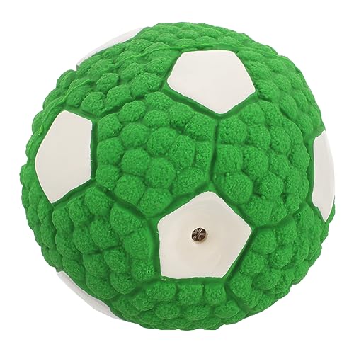 BESTonZON Hundespielzeug Interaktiver Kauspielzeugball Für Kleine Hunde Langlebig Und Quietschend Für Spiel Und Zahnpflege Grüner Fußball BESTonZON Hundespielzeug Interaktiver Kauspielzeugball Für Kleine Hunde Langlebig Und Quietschend Für Spiel Und Zahnpflege Grüner Fußball von BESTonZON