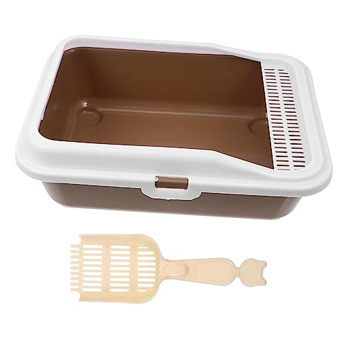 BESTonZON Katze Und Hund Toilette Halbgeschlossene Katzenklo Für Kitten Mit Schaufel Leicht Zu Reinigen Platzsparend Für Innenbereich Mittlere BESTonZON Katze Und Hund Toilette Halbgeschlossene Katzenklo Für Kitten Mit Schaufel Leicht Zu Reinigen Platzsparend Für Innenbereich Mittlere von BESTonZON