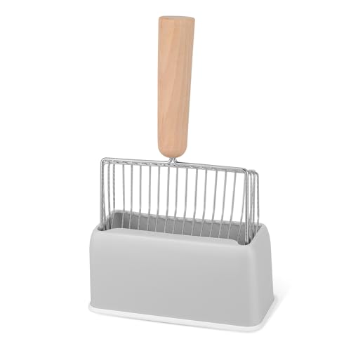 BESTonZON Metall Katzenstreuschaufel mit Holzgriff Langlebiger Katzenstreu Sieb Robuster Katzenklo Reinigungsschaufel mit Halterung Ergonomisch für Einfache Katzenstreu BESTonZON Metall Katzenstreuschaufel mit Holzgriff Langlebiger Katzenstreu Sieb Robuster Katzenklo Reinigungsschaufel mit Halterung Ergonomisch für Einfache Katzenstreu von BESTonZON
