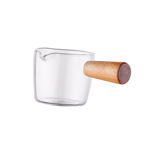 BESTonZON Mini Creamer Krug Klarer Milchbecher Mil Tasse Mini Glas Milchkrug Kaffeesahne Aus Glas Sushi-tauchschalen Sojasauce Dip-Sauce Gerichte Gewürz Schüssel Wiederverwendbar von BESTonZON