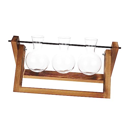 BESTonZON Retro Pflanztopf mit Holzständer Teiliges Hydrokultur Bulb Terrarium für Tischdeko und Pflanzenvermehrung Transparent Langlebig Vielseitig Einsetzbar für Wohnraumgestaltung BESTonZON Retro Pflanztopf mit Holzständer Teiliges Hydrokultur Bulb Terrarium für Tischdeko und Pflanzenvermehrung Transparent Langlebig Vielseitig Einsetzbar für Wohnraumgestaltung von BESTonZON