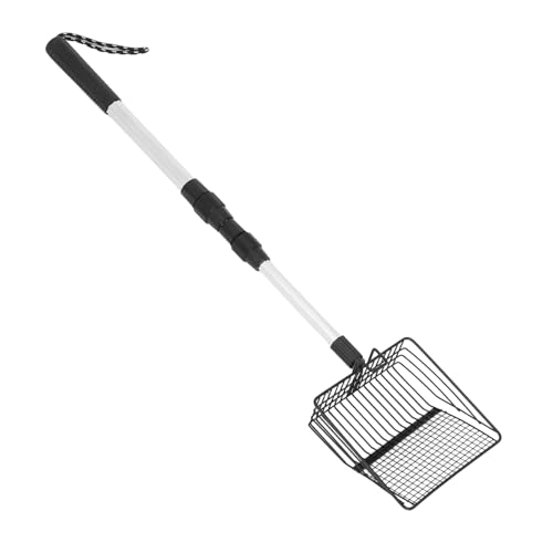 BESTonZON Verstellbare Metall Katzentoilettenschaufel mit Ergonomischem Rutschfestem Griff und Verlängerbarem Teiligen Teleskopstiel Tiefe Siebschaufel für Effiziente Reinigung von BESTonZON Verstellbare Metall Katzentoilettenschaufel mit Ergonomischem Rutschfestem Griff und Verlängerbarem Teiligen Teleskopstiel Tiefe Siebschaufel für Effiziente Reinigung von von BESTonZON