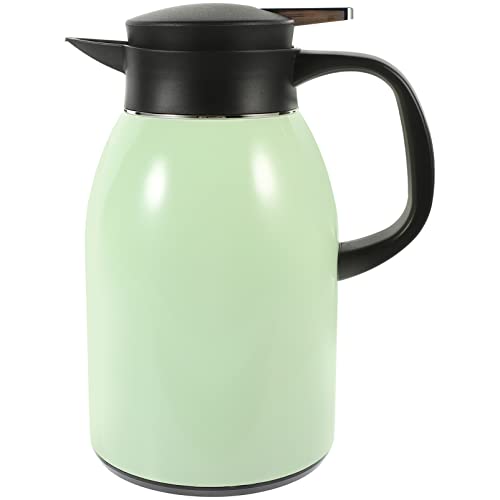 BESTonZON Wasserflasche -Kaffeekannen Isolierte Edelstahl-Doppelwand-Isolierflasche 1. 6-L-Teekaraffen-Krug Zum Aufbewahren Von Heißem Kaffee Tee Kaffeespender Grün Wasserkocher Wasserkocher von BESTonZON