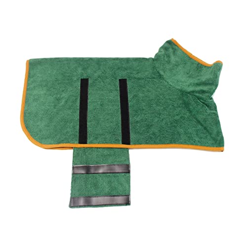 BEUON Hunde Bademantel Handtuch Hund Trocken Mantel Mikrofaser Schnell Trocknend Super Absorbierendes Haustier Hund Katze Bademantel Handtuch,L GrüN von BEUON