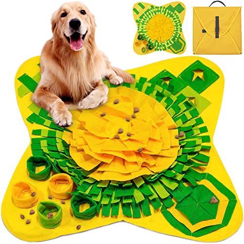 BEYAOBN Hundematte Snuffle Mat, Trainingsmatte, maschinenwaschbar, faltbar, für Hunde, Hundespielzeug, Futtermatte, langsame Fütterung, Spielzeug, Schnüffelteppich, Decke, 70 x 70 cm von BEYAOBN