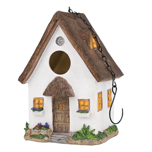 BFLKY Vogelhäuser Hängendes Vogelhaus Papageiennest Winddichtes Vogelharz Vogelhaus Kolibris von BFLKY