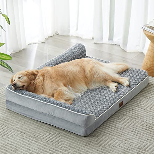 BFPETHOME Bequemes Hundebett für große Hunde, wasserdicht, orthopädisches Hundebett, Eierschaum-Hundebetten, Sofa, Hundebett mit abnehmbarem, Haustierbett für große Hunde, 76.2x50.8 cm von BFPETHOME