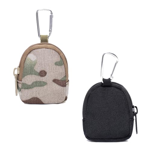 BFUZXY Geldbeutel Münzen,Münzbörse Damen,Mini Rucksack Schlüsselanhänger,Coin Pouch Kleingeld,Ideal für Hundeleckerli Tasche,Klein Futterbeutel Hunde mit Karabiner,Leckerli-Tasche für Hundetraining von BFUZXY