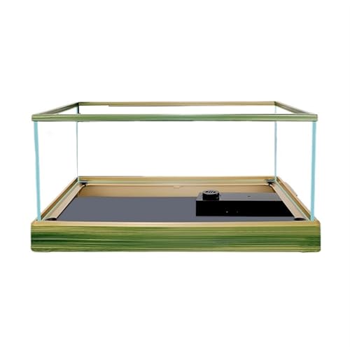 Aquarium, Mit Dekorativer Grenze Wohnzimmer Büro Aquascape Ornamental Glas Aquarium Desktop Transparent Schildkröte Tank Fisch Schüssel(43x26x21cm) von BFVAKBKYT