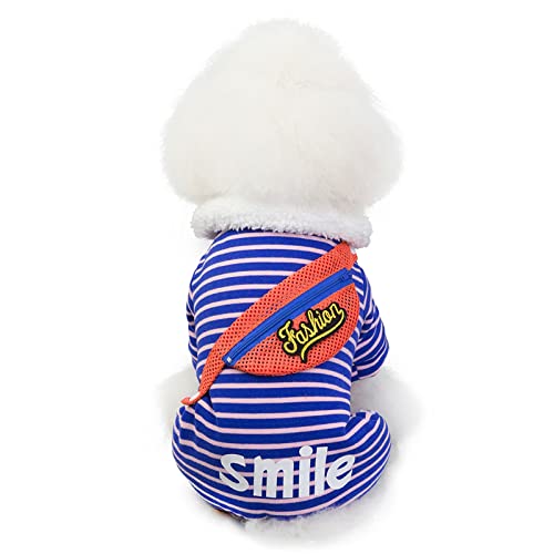 Cat Puppy Winter Warmer Mantel Hundeklamotten Winter Dicke Vierbeiner Bichon Pomeranian Kleiner Hund Haustier süße Winterklamotten Plus samtiger Baumwoll-Futtermantel, Freizeittasche Vierbeine von BGFA