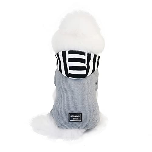 Klassische Hunde-Winterpullover Hundebekleidung Winter Wolle Dicke Vierbeiner Baumwolle gefütterte Kleidung Kleiner Hund Haustier Herbst- und Winterkleidung zum Warmhalten, A20 da da Hundewolle Vier von BGFA