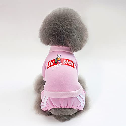 Klassische Hunde-Winterpullover Hundekleidung Herbst und Winter Skateboard Kinder Pullover Kleiner Hund Haustier Herbst- und Winterkleidung Plus Samt zum Warmhalten, Skateboard Kinder Pullover-rosa, von BGFA