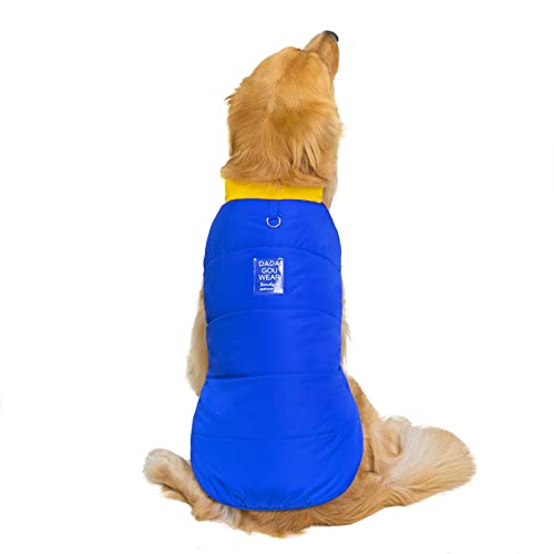 Kleidung für Haustiere Große Hundekleidung Winter Dicker Baumwollmantel Haustier Golden Retriever Samoyed Husky großer Hund Winter warme Weste, fünffarbige Baumwollweste D6-blau, 9XL von BGFA