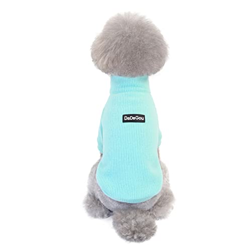 Kleidung für Haustiere Hundebekleidung für Herbst und Winter, Neuer Reißverschluss Slim-Fit Pullover, kleines Hundehaustier, hält warm im Herbst und Winter, A20 Reißverschluss Slim-Fit-Hellblau, XXL von BGFA