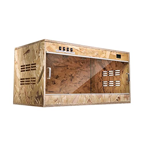 Futterbox für Reptilien, Acryl-Zuchtbehälter, Wärmedämmung, Terrarium für Schlangen, Spinnen, Eidechsen (braun, 120 x 55 x 55 cm) von BGFYUSF