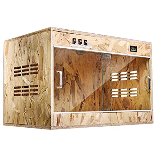 Futterbox für Reptilien, Acryl-Zuchtbehälter, Wärmedämmung, Terrarium für Schlangen, Spinnen, Eidechsen (braun, 60 x 40 x 40 cm) von BGFYUSF