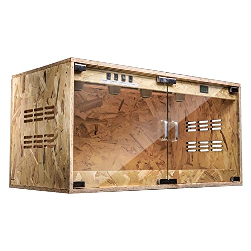 Futterbox für Reptilien, Acryl-Zuchtbox, Futterbox für Insekten, Schlangen, Vogelspinnen, Amphibien (braun, 100 x 50 x 50 cm) von BGFYUSF