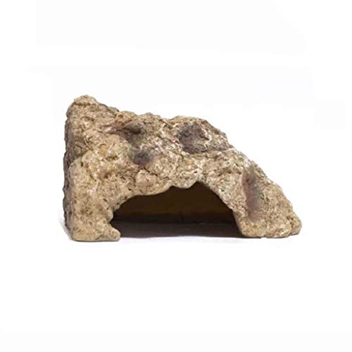 Reptilienversteck mit Loch, Reptilienhöhle, Lebensraum-Eckdekor, Schlangen-, Eidechsen- und Schildkrötenversteck, Reptilienbox-Zubehör, Ornamente (14 x 10,5 x 8 cm) von BGFYUSF