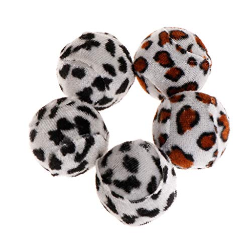 BHFYOB 5 Stück Plüschball für Kätzchen, Spielzeug, Hüpfball, Kätzchen, für Jagd, Kauspielzeug, kleine Haustiere, interaktiv, mehrfarbige Bälle von BHFYOB
