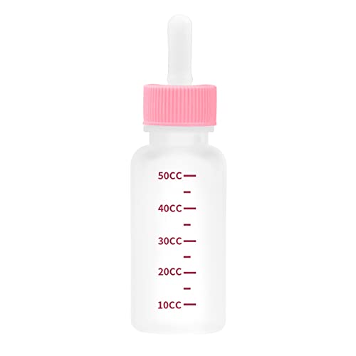 BHFYOB Baby-Futterflasche für Haustiere, Milch-Futtermittel für Kätzchen, flüssige Handstillflasche für 50 ml Neugeborene von BHFYOB