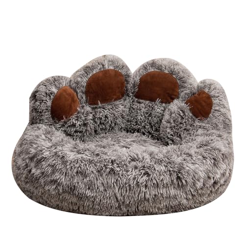 BHFYOB BearPawShape Hundebett, rutschfest, Plüschbett, kleines Kätzchen, weiches Schlafsofa, Kissen, Bettwäsche für Welpen, Haustierbedarf von BHFYOB