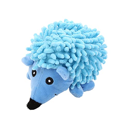 BHFYOB Dog Chew Interactive Stuffed Animals for Small Medium Dogs Soft Plush Squeak Igel Toy for Teeth Cleaning von BHFYOB