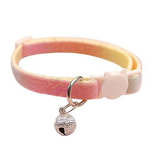 BHFYOB Halsband für Hunde und Katzen, elegant, Regenbogenfarben, Weihnachtsmotiv, Farbverlauf, niedliches Mädchen-Hundehalsband von BHFYOB