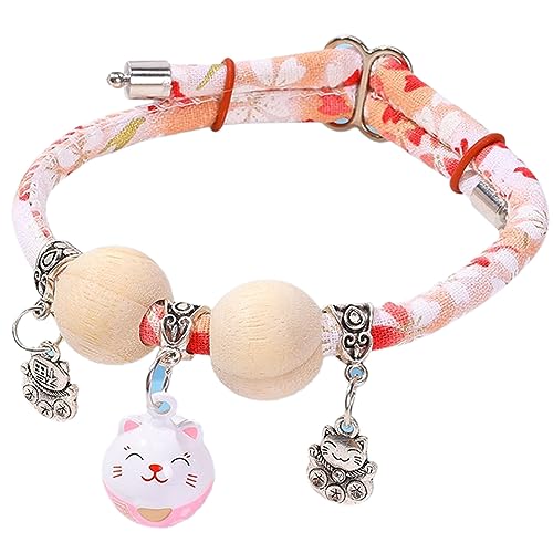BHFYOB Halsband für Hunde und Katzen, mit Glücksanhänger, chinesisches Halsband, langlebig, weich und bequem, verstellbares Halsband von BHFYOB