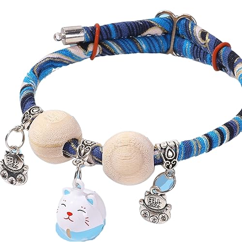 BHFYOB Halsband für Hunde und Katzen, mit Glücksanhänger, chinesisches Halsband, langlebig, weich und bequem, verstellbares Halsband von BHFYOB