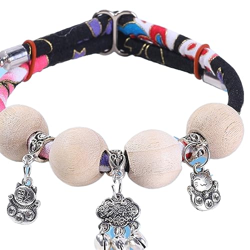 BHFYOB Halsband für Hunde und Katzen, mit Glücksanhänger, chinesisches Halsband, langlebig, weich und bequem, verstellbares Halsband von BHFYOB