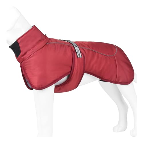 BHFYOB Haustier-Winter-Overall für Hunde, 2 Beine, Welpen, winddicht, mit Leinenhaken, warmer Mantel, dickes Futter, kleine Hunde von BHFYOB