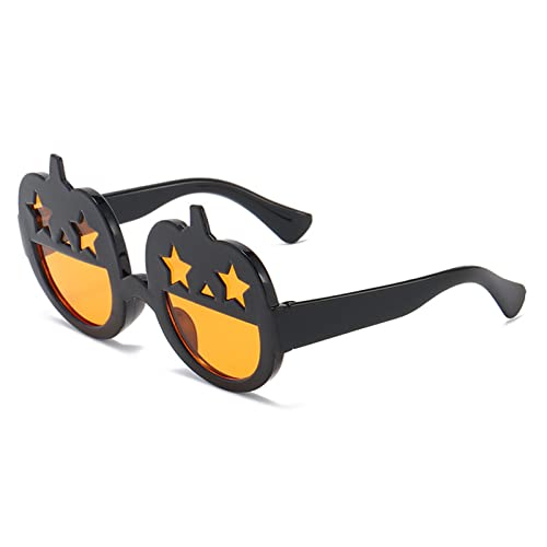 BHFYOB Katzen-Sonnenbrille, lustige Haustier-Sonnenbrille für kleine Hunde, rund, Kürbisbrille, Brillen, Foto-Requisiten von BHFYOB