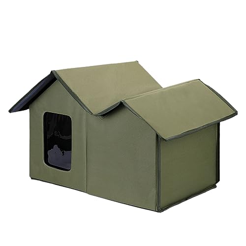 BHFYOB Katzenhaus Faltbares Katzenschlafbett Outdoor Katzen Niedliche Höhle Haus Outdoor Hundehütte Vier Jahreszeiten Winddicht Haustierhaus von BHFYOB