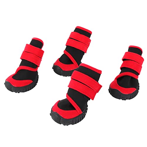 BHFYOB Wasserdichte Hundesocken für Wunden, wasserdichte Hundesocken für Hunde, Schnee, Schnee, Haustier, Winterschuhe, Haustier-Outdoor-Schuhe von BHFYOB