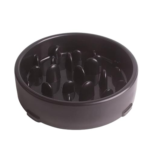 Haustierprodukte Hundenapf Hunde Slow Food Napf Anti-Erstickungsschutz Haustier Hundenapf Katzennapf Geschirr Napf 2-tlg. Combo/454(Black) von BHIAG