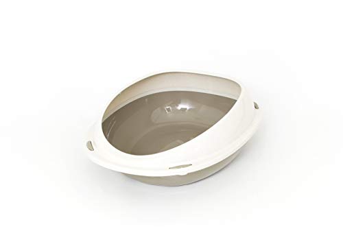 BIANCHERIAWEB Katzentoilette oval 57 x 40 x 19 cm Modell 700089 Farbe Beige von BIANCHERIAWEB