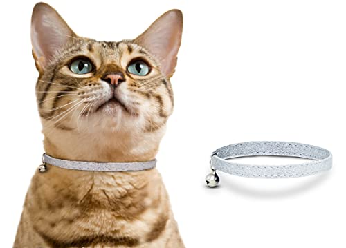 BIANCHERIAWEB Set mit 2 Katzenhalsband mit Rassel von BIANCHERIAWEB