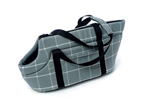 BIANCHERIAWEB Transporttasche für Hunde, Modell Doggy Bag kariert, 45 x 24 x 23 cm von BIANCHERIAWEB